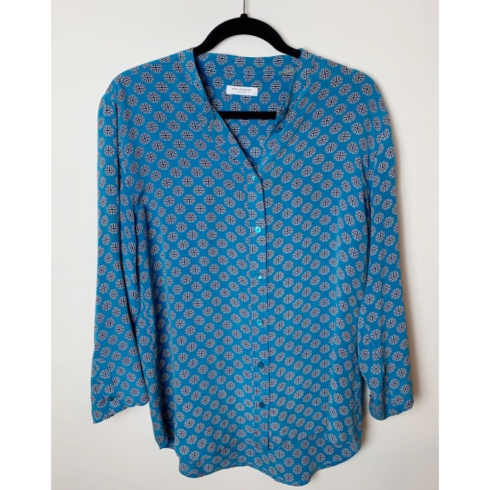EQUIPMENT | Silk Print Button-up Blouse